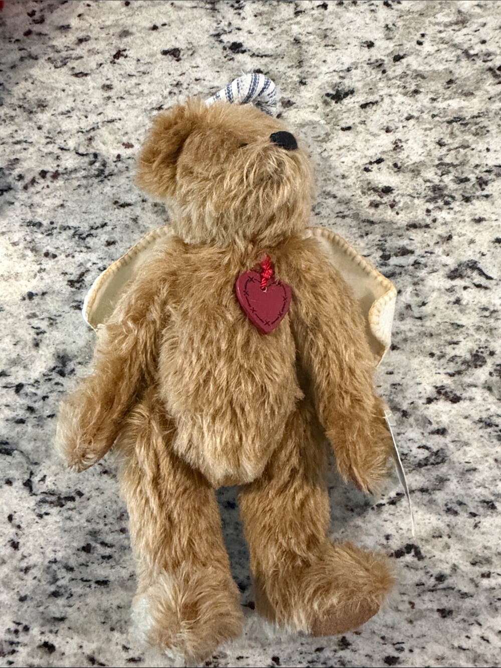 Knickerbocker Brown Plush Teddy Bear with Heart Patch clementine bear